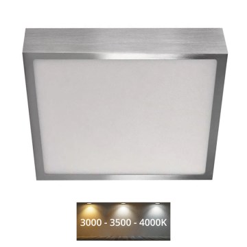 LED Stropní svítidlo NEXXO LED/21W/230 3000/3500/4000K 22,5x22,5 cm matný chrom