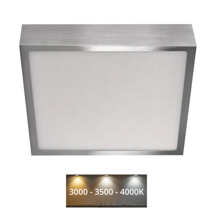 LED Stropní svítidlo NEXXO LED/21W/230 3000/3500/4000K 22,5x22,5 cm matný chrom