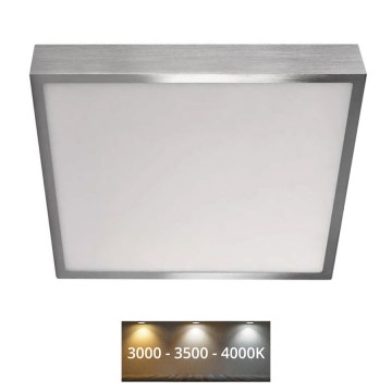LED Stropní svítidlo NEXXO LED/28,5W/230V 3000/3500/4000K 30x30 cm matný chrom