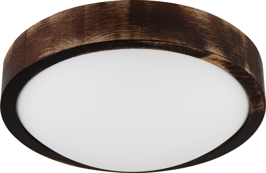 LED Stropní svítidlo OAK SLIM LED/20W/230V 4000K pr. 27 cm dub/tmavě hnědá