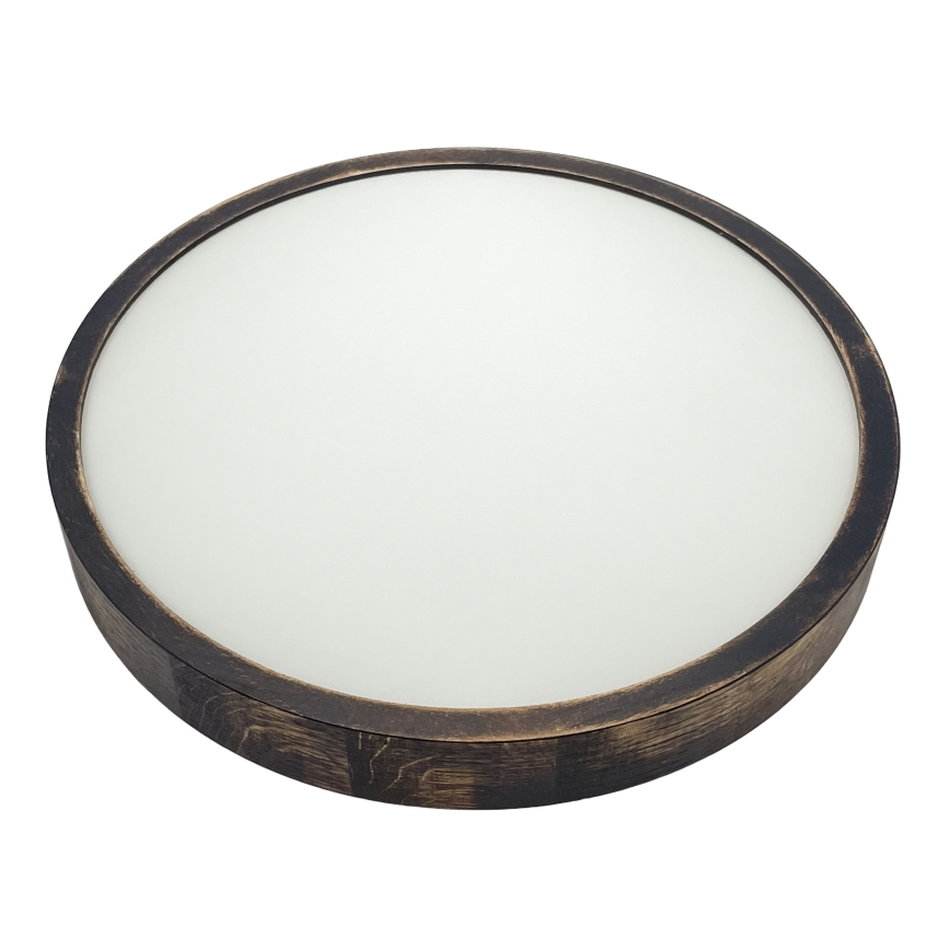 LED Stropní svítidlo OAK SLIM LED/36W/230V 4000K pr. 37 cm dub/tmavě hnědá