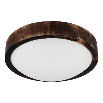 LED Stropní svítidlo OAK SMOKY SLIM LED/20W/230V 4000K pr. 27 cm dub/tmavě hnědá