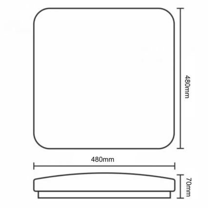 LED Stmívatelné stropní svítidlo OPAL LED/48W/230V 3000-6500K + dálkové ovládání