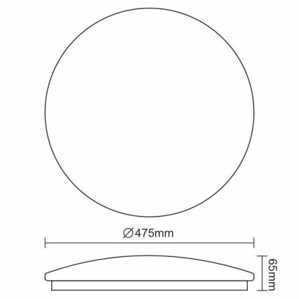 LED Stropní svítidlo OPAL LED/48W/230V 4000K
