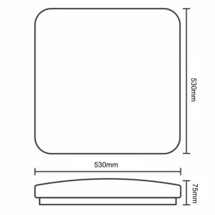 LED Stmívatelné stropní svítidlo OPAL LED/60W/230V 3000-6500K + dálkové ovládání