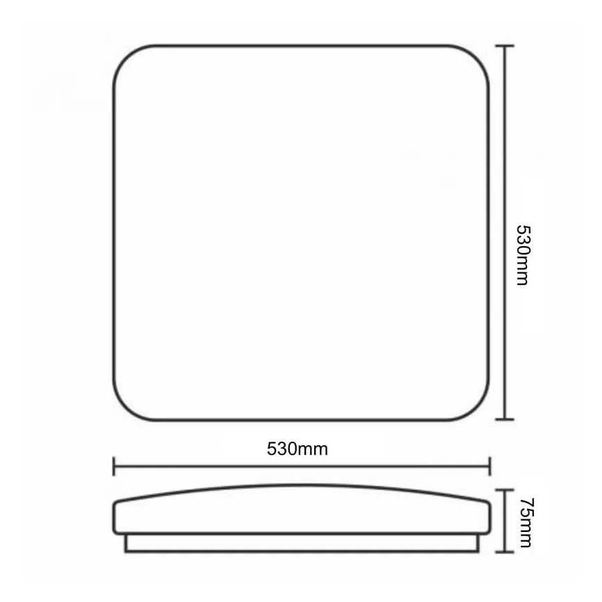 LED Stmívatelné stropní svítidlo OPAL LED/60W/230V 3000-6500K + dálkové ovládání