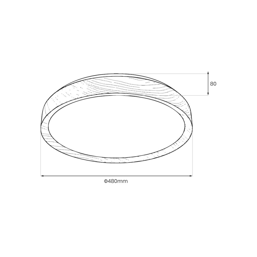 LED Stropní svítidlo ORINOKO LED/36W/230V pr. 48 cm béžová