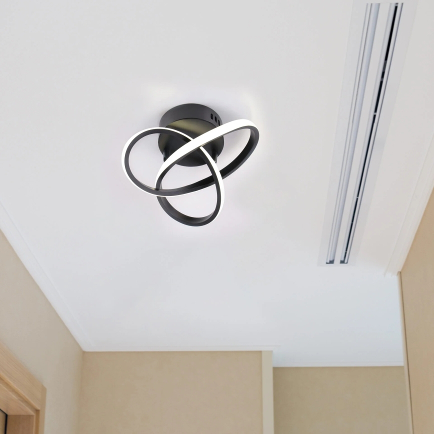 LED Stropní svítidlo OSKAR LED/15W/230V pr. 25 cm černá