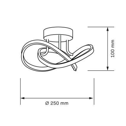LED Stropní svítidlo OSKAR LED/15W/230V pr. 25 cm černá