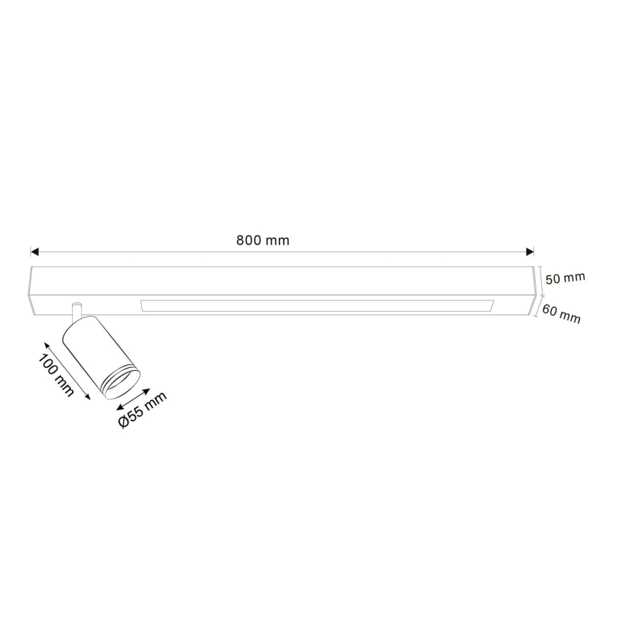 LED Stropní svítidlo PARIS LED/24W/230V + 1xGU10/10W černá
