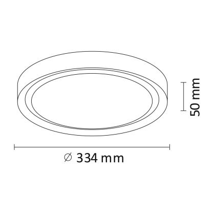 LED Stropní svítidlo PERSE LED/15W/230V černá
