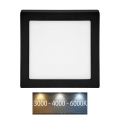 LED Stropní svítidlo RAFA LED/18W/230V 3000/4000/6000K 22x22 cm černá