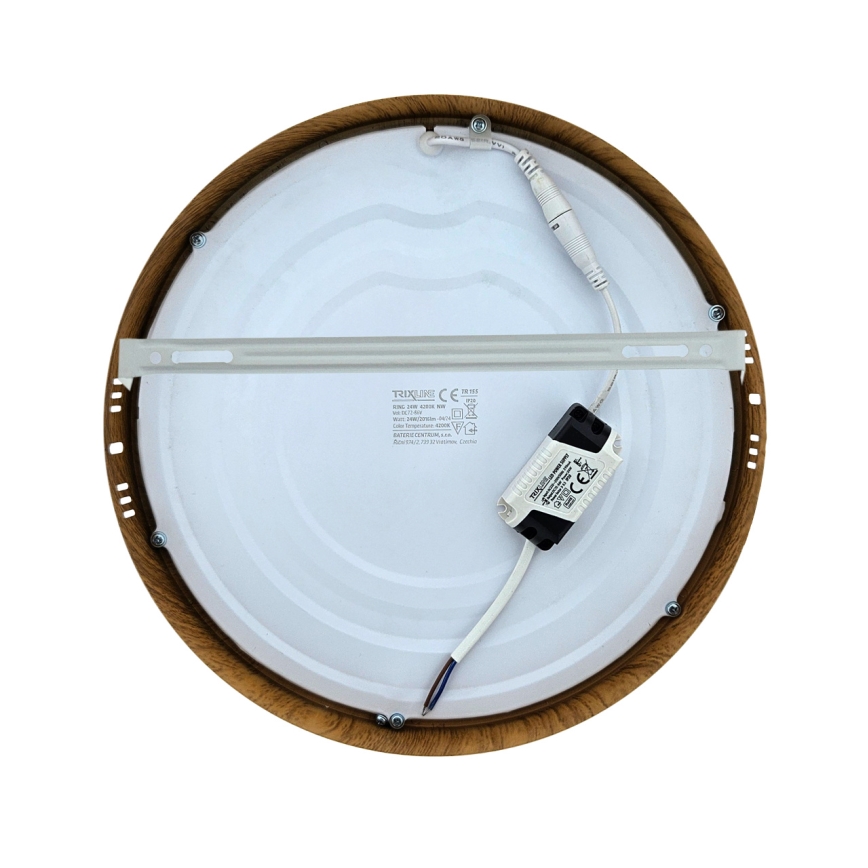 LED Stropní svítidlo RING LED/24W/230V 4200K pr. 28,5 cm hnědá