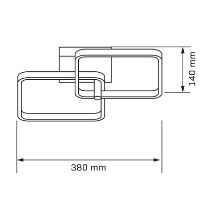 LED Stropní svítidlo ROBERT LED/25W/230V 25x38 cm černá