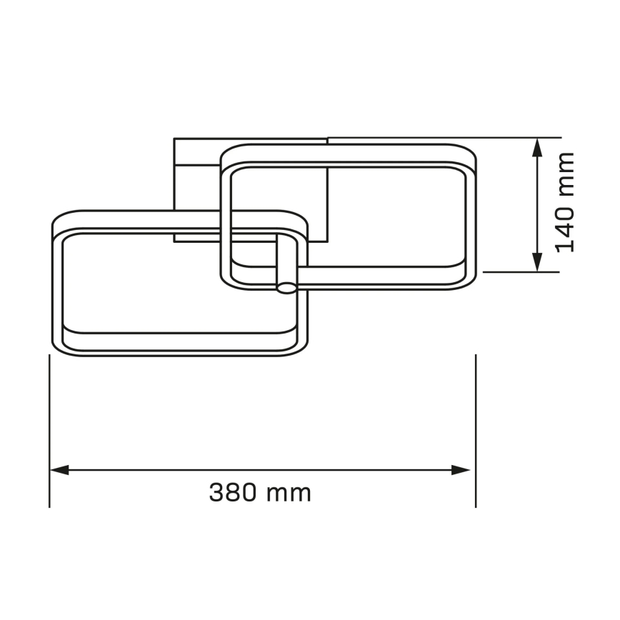 LED Stropní svítidlo ROBERT LED/25W/230V 25x38 cm černá