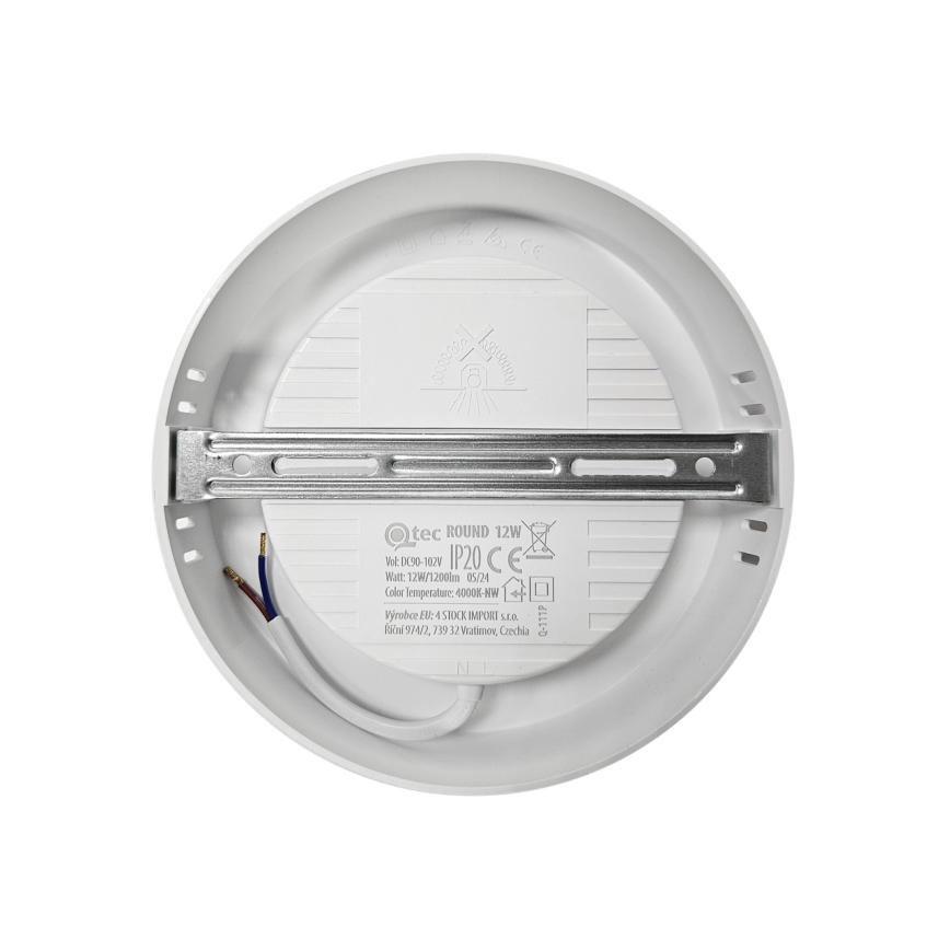LED Stropní svítidlo ROUND LED/12W/230V 4000K pr. 16,7 cm bílá