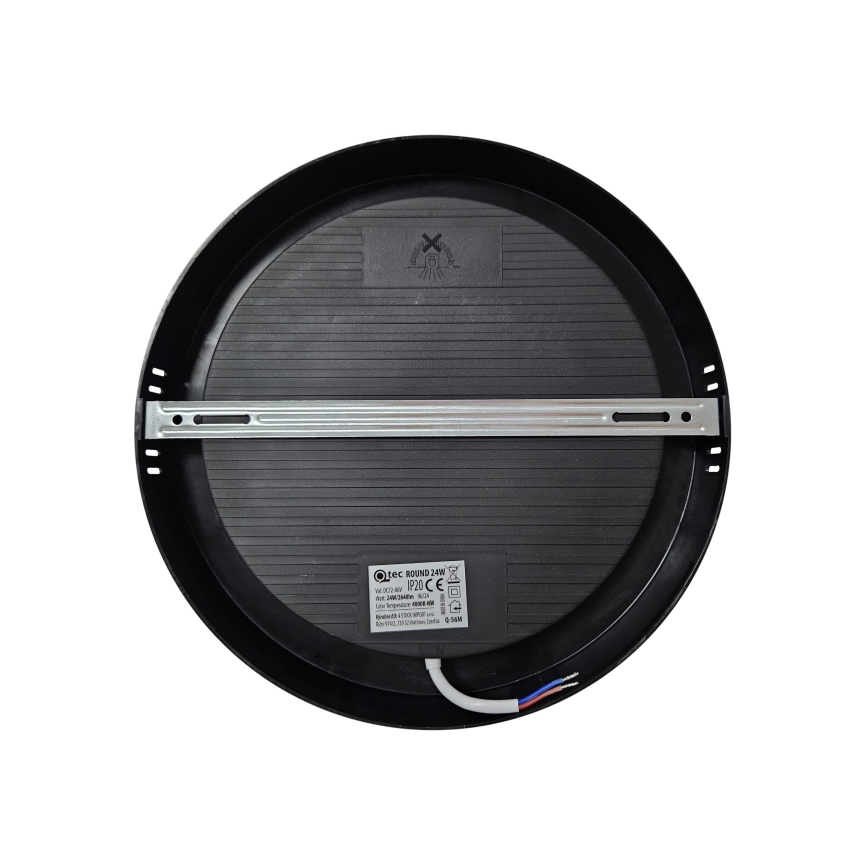 LED Stropní svítidlo ROUND LED/24W/230V 4000K pr. 28,8 cm černá