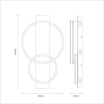 LED Stropní svítidlo ROWENA LED/14W/230V černá/hnědá