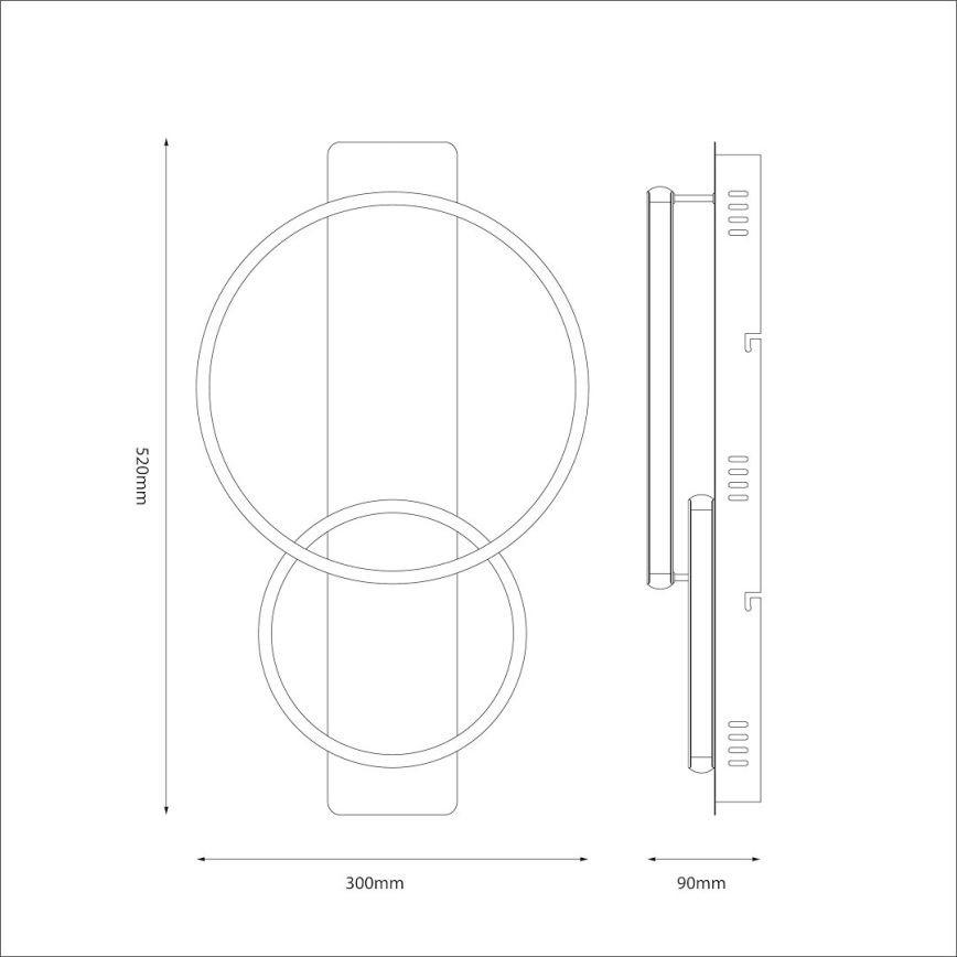 LED Stropní svítidlo ROWENA LED/14W/230V černá/hnědá