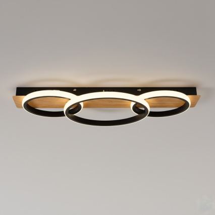 LED Stropní svítidlo ROWENA LED/18W/230V černá/hnědá