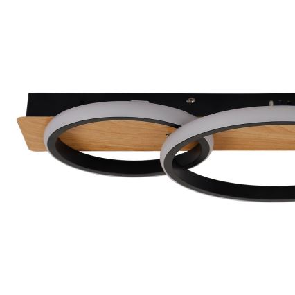 LED Stropní svítidlo ROWENA LED/18W/230V černá/hnědá