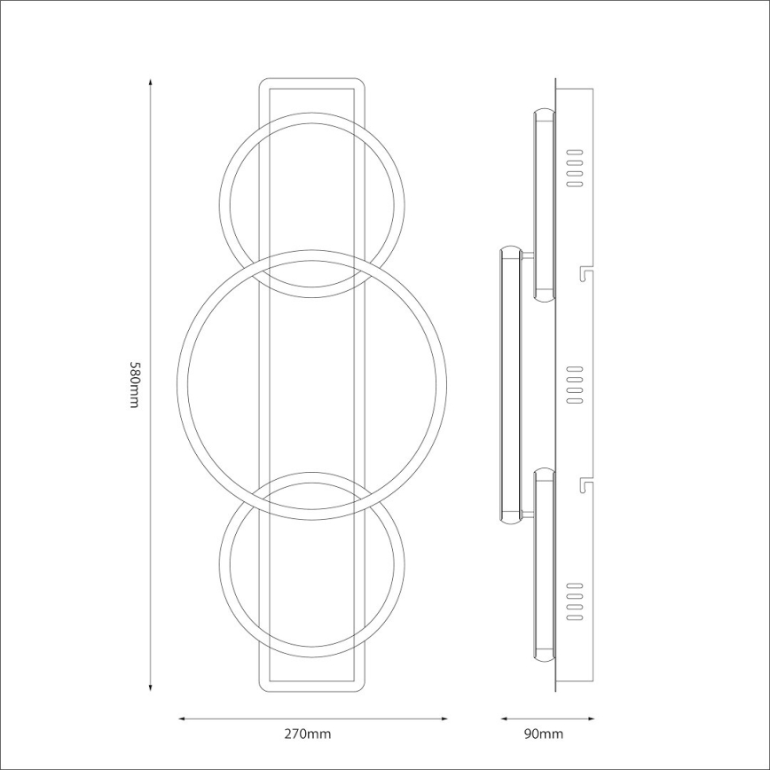LED Stropní svítidlo ROWENA LED/18W/230V černá/hnědá