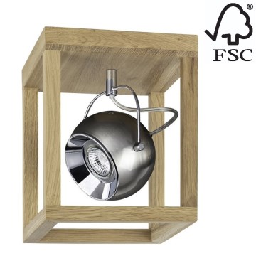 LED Stropní svítidlo ROY 1xGU10/5W/230V matný dub – FSC certifikováno