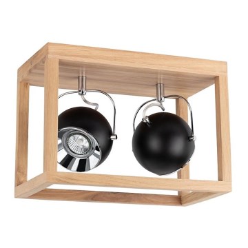 LED Stropní svítidlo ROY 2xGU10/5W/230V matný dub