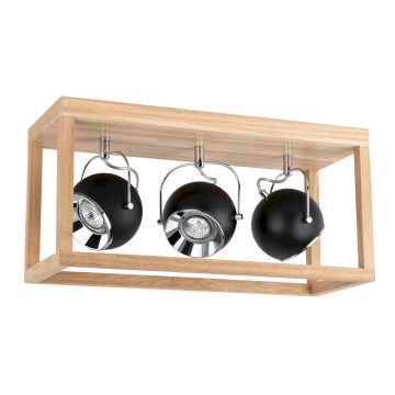 LED Stropní svítidlo ROY 3xGU10/5W/230V matný dub