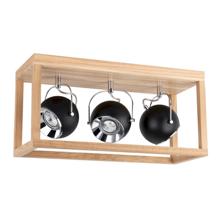 LED Stropní svítidlo ROY 3xGU10/5W/230V matný dub