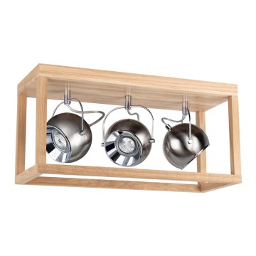 LED Stropní svítidlo ROY 3xGU10/5W/230V matný dub