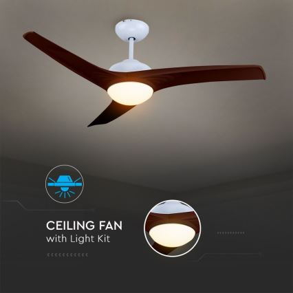 LED Stropní svítidlo s ventilátorem LED/15W/230V 3000/4000/6400K + dálkové ovládání