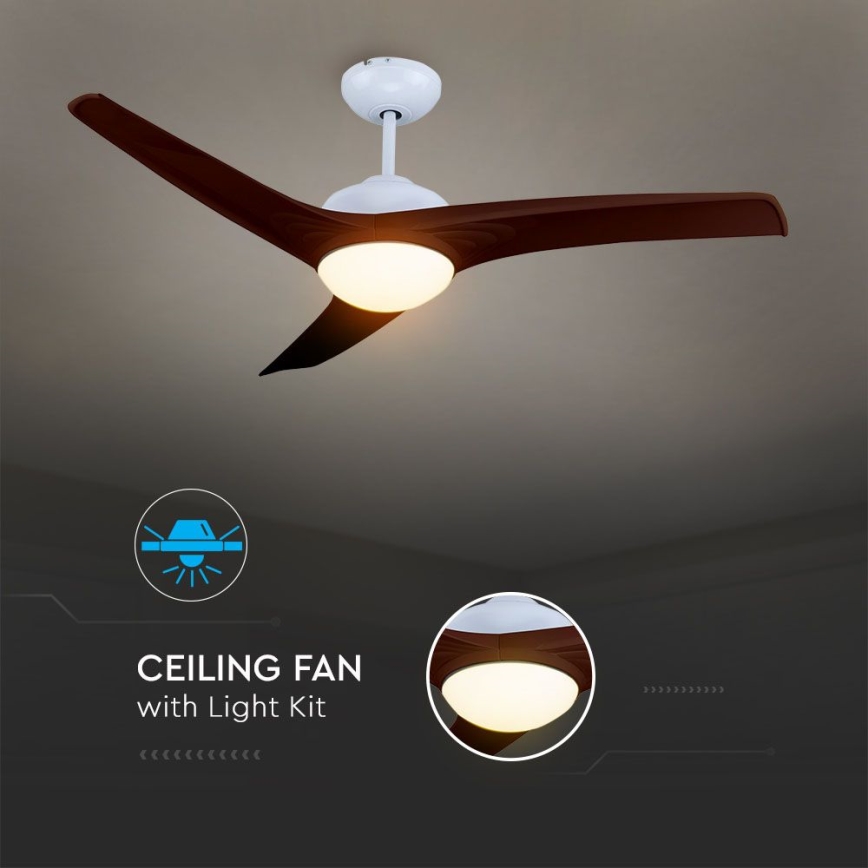 LED Stropní svítidlo s ventilátorem LED/15W/230V 3000/4000/6400K + dálkové ovládání