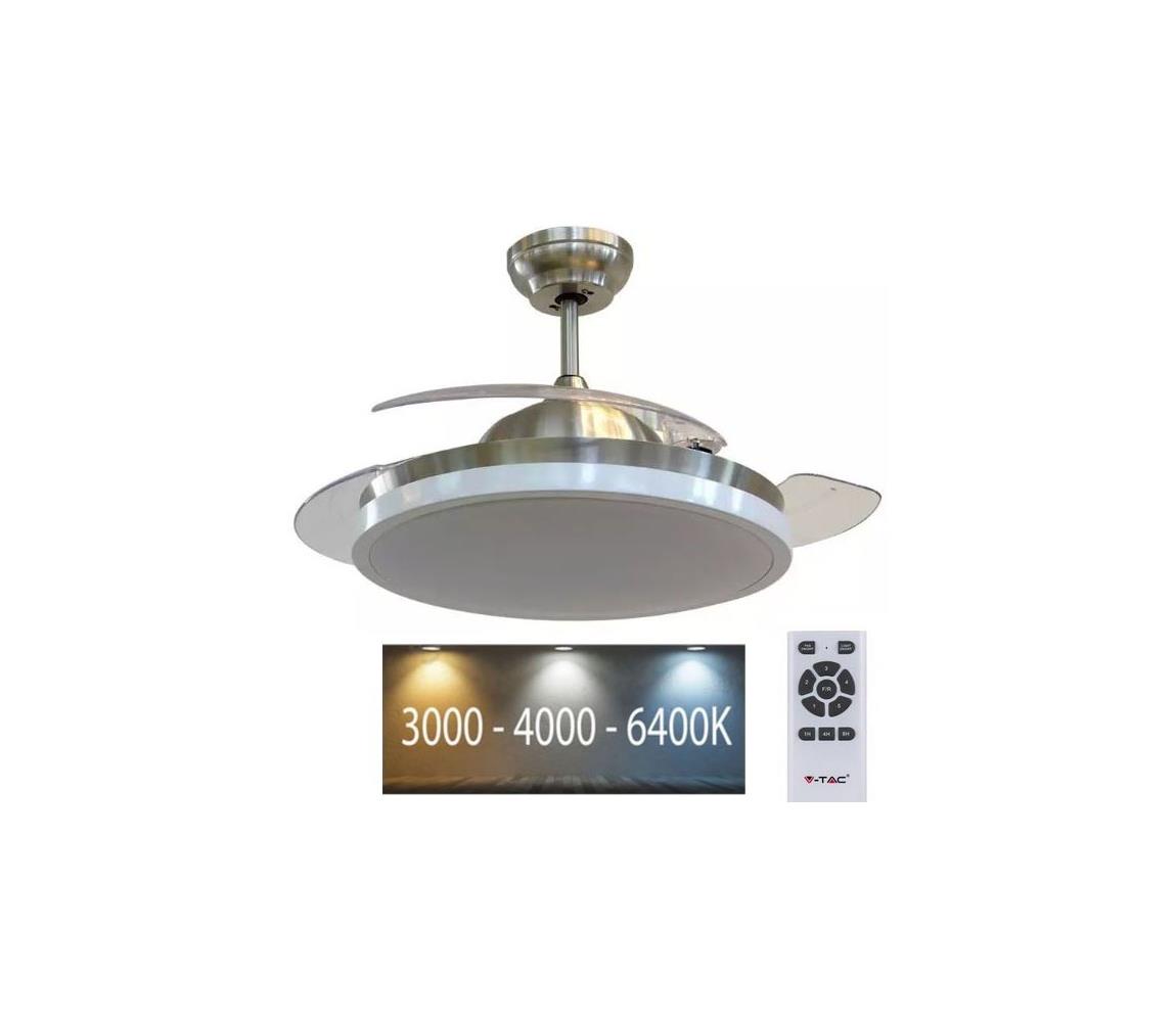 V-Tac LED Stropní svítidlo s ventilátorem LED/30W/230V 3000/4000/6400K + DO VT0541