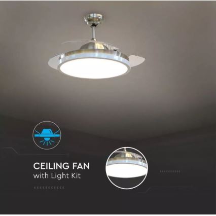 LED Stropní svítidlo s ventilátorem LED/30W/230V 3000/4000/6400K + dálkové ovládání