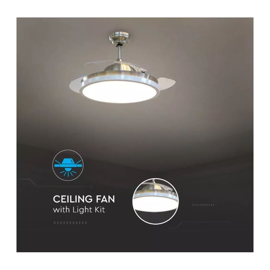 LED Stropní svítidlo s ventilátorem LED/30W/230V 3000/4000/6400K + dálkové ovládání