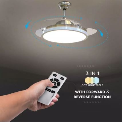 LED Stropní svítidlo s ventilátorem LED/30W/230V 3000/4000/6400K + dálkové ovládání