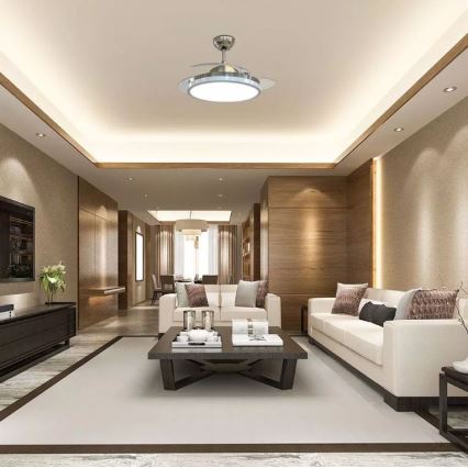 LED Stropní svítidlo s ventilátorem LED/30W/230V 3000/4000/6400K + dálkové ovládání