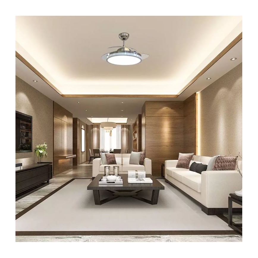 LED Stropní svítidlo s ventilátorem LED/30W/230V 3000/4000/6400K + dálkové ovládání