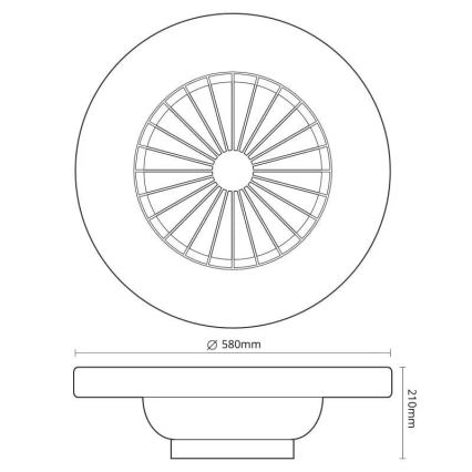 LED Stmívatelné stropní svítidlo s ventilátorem OPAL LED/72W/230V 3000-6500 + dálkové ovládání