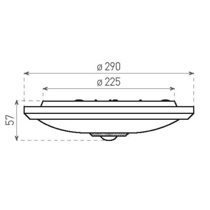 LED Stropní svítidlo se senzorem a nouzovým modulem MANA LED/12W/230V 1500 mAh 4000K