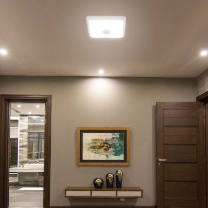 LED Stropní svítidlo se senzorem SAMSUNG CHIP LED/12W/230V 3000/4000/6000K 25x25 cm bílá
