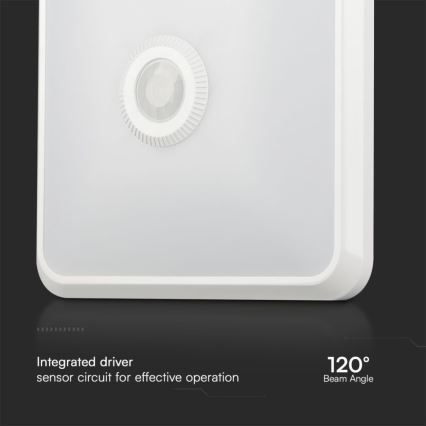 LED Stropní svítidlo se senzorem SAMSUNG CHIP LED/12W/230V 3000/4000/6000K 25x25 cm bílá