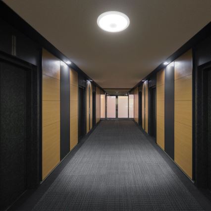 LED Stropní svítidlo se senzorem SAMSUNG CHIP LED/12W/230V 3000/4000/6000K pr. 29 cm bílá