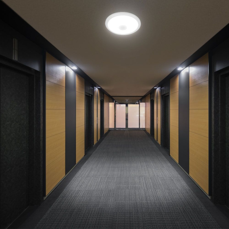 LED Stropní svítidlo se senzorem SAMSUNG CHIP LED/12W/230V 3000/4000/6000K pr. 29 cm bílá