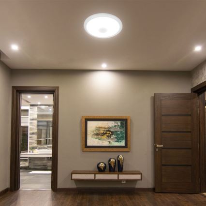 LED Stropní svítidlo se senzorem SAMSUNG CHIP LED/12W/230V 3000/4000/6000K pr. 29 cm bílá