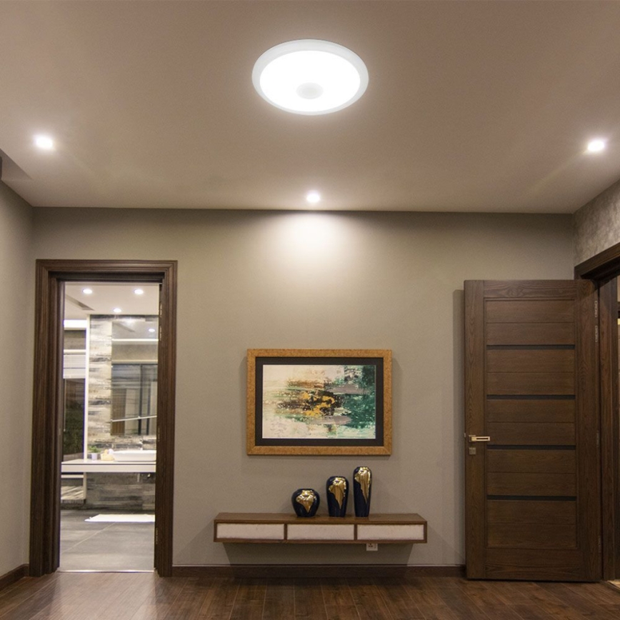LED Stropní svítidlo se senzorem SAMSUNG CHIP LED/12W/230V 3000/4000/6000K pr. 29 cm bílá