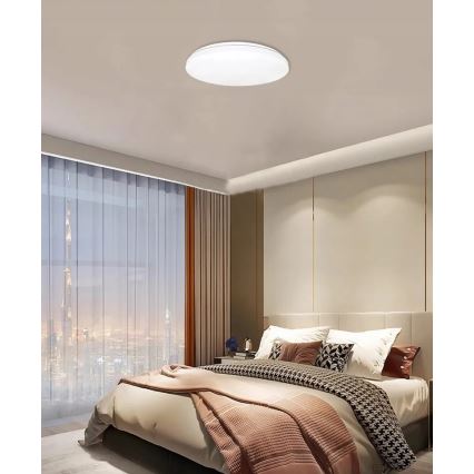 LED Stropní svítidlo se senzorem pohybu a soumraku LED/24W/230V 4000K pr. 32,5 cm bílá