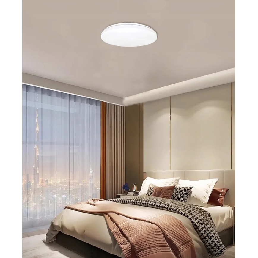 LED Stropní svítidlo se senzorem pohybu a soumraku LED/24W/230V 4000K pr. 32,5 cm bílá
