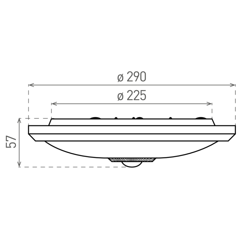 LED Stropní svítidlo se senzorem pohybu a soumraku LED/12W/230V pr. 29 cm bílá